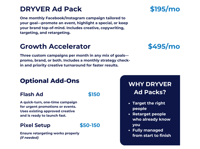 Ad Pack Options